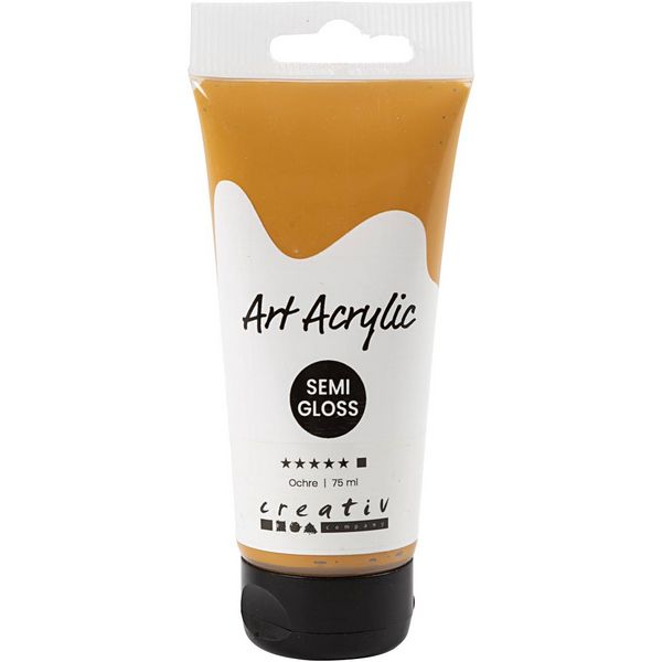 Produktbild: Creativ Company Acrylfarbe, Mattgl&auml;nzend, Deckend, Ocker, 75 ml/ 1 Fl.