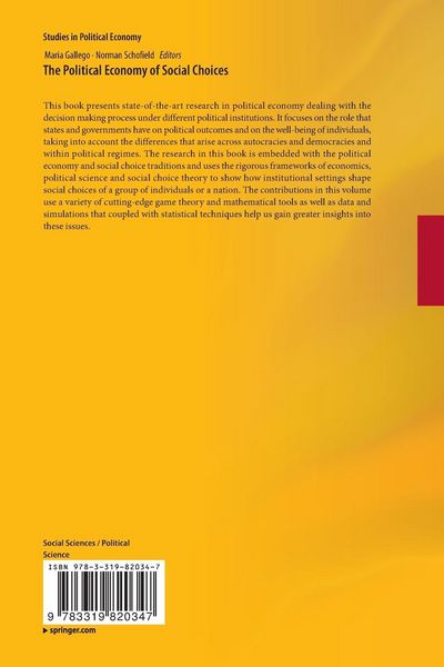 Produktbild: The Political Economy of Social Choices