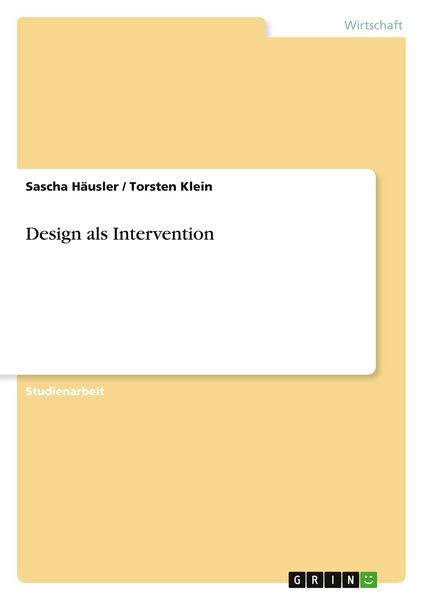 Produktbild: Design als Intervention