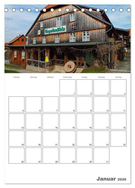 Produktbild: Ilsenburg im Harz - Terminplaner (Tischkalender 2026 DIN A5 hoch), CALVENDO Monatskalender