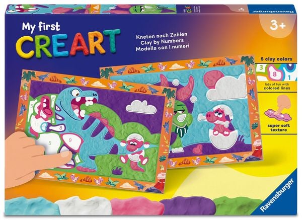 Produktbild: My First CreArt, Kneten nach Zahlen - Freche Dinos