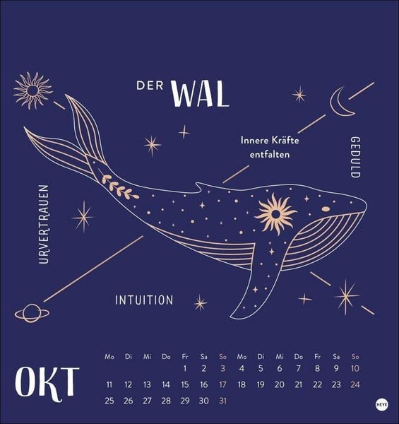 Produktbild: Krafttiere Postkartenkalender 2027