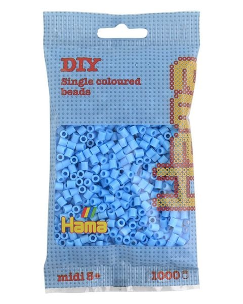 Produktbild: Hama&reg; B&uuml;gelperlen Midi - Pastell Blau 1000 Perlen.