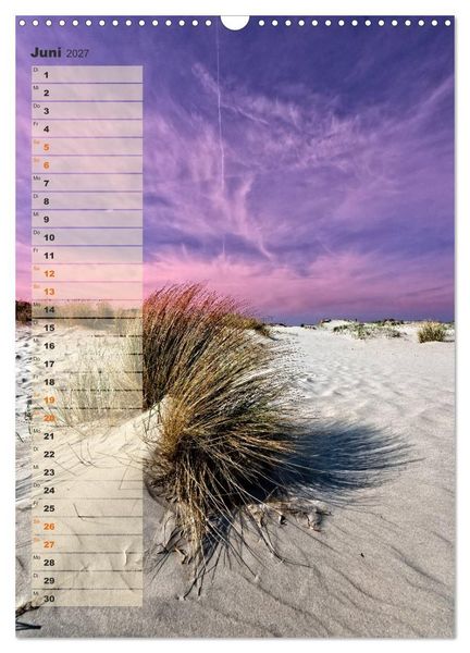 Produktbild: Zwischen D&uuml;nen und Watt / Geburtstagskalender (Wandkalender 2027 DIN A3 hoch), CALVENDO Monatskalender