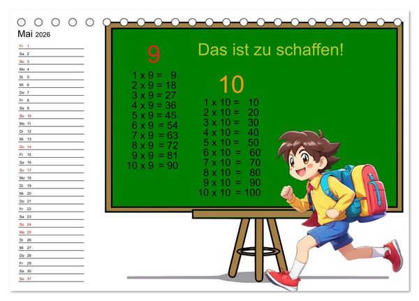 Produktbild: Mathematik f&uuml;r Grundsch&uuml;ler (Tischkalender 2026 DIN A5 quer), CALVENDO Monatskalender