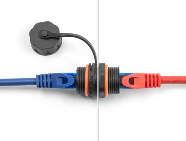Produktbild: Delock RJ45 Netzwerk Adapter Kabel [1x RJ45-Buchse - 1x RJ45-Buchse] 0 mm Schwarz