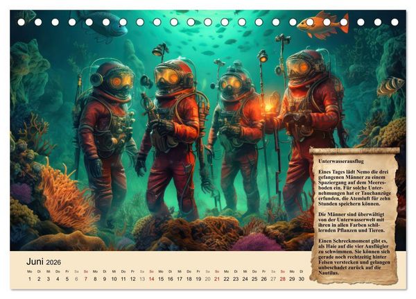 Produktbild: Reise unter dem Meer (Tischkalender 2026 DIN A5 quer), CALVENDO Monatskalender