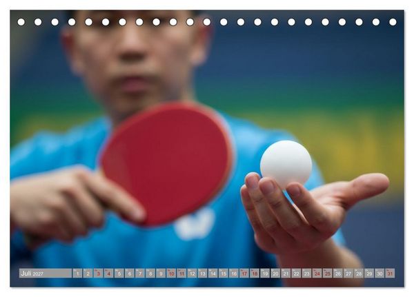 Produktbild: Tischtennis Dynamik (Tischkalender 2027 DIN A5 quer), CALVENDO Monatskalender