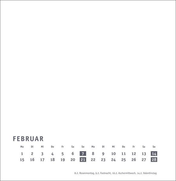 Produktbild: Premium-Bastelkalender wei&szlig; gro&szlig; 2027