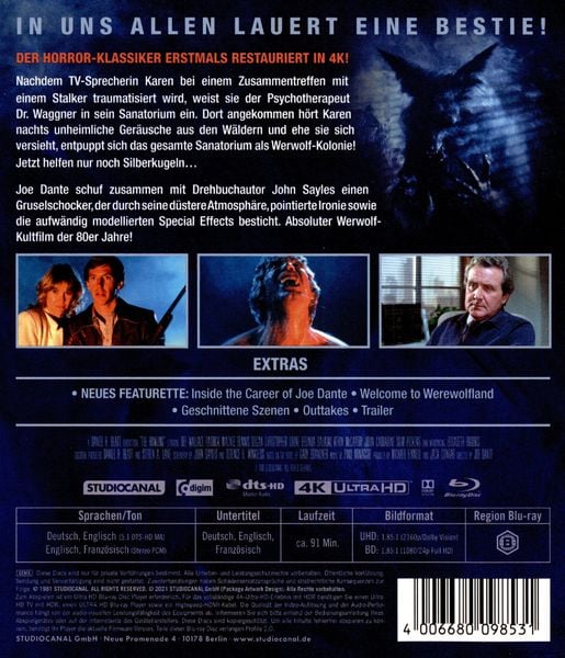 Produktbild: The Howling - Das Tier (4K Ultra HD) (+ Blu-ray)