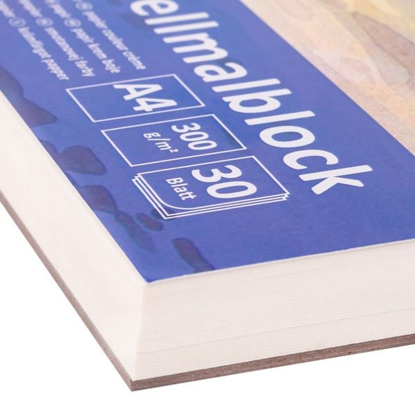 Produktbild: Idena Aquarellmalblock 300g/m&sup2; kopfgeleimt DIN A4 30 Blatt