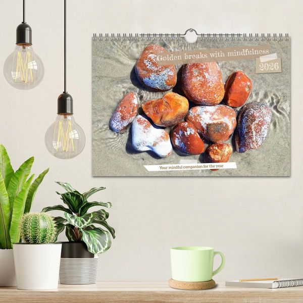 Produktbild: Golden breaks with mindfulness (Wall Calendar 2026 DIN A4 landscape), CALVENDO 12 Month Wall Calendar