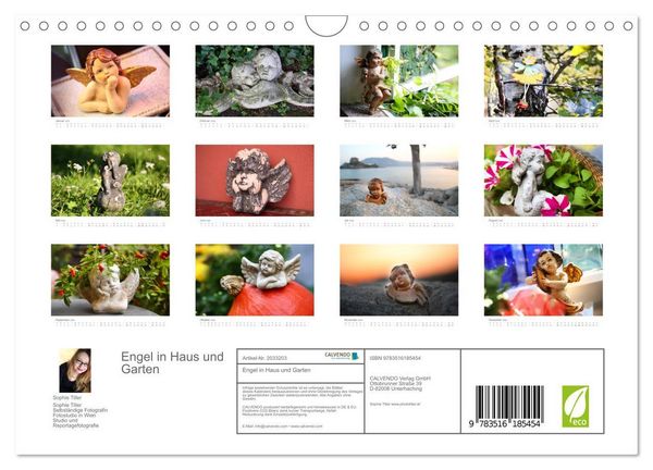 Produktbild: Engel in Haus und Garten (Wandkalender 2026 DIN A4 quer), CALVENDO Monatskalender