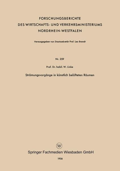 Produktbild: Str&ouml;mungsvorg&auml;nge in k&uuml;nstlich bel&uuml;fteten R&auml;umen