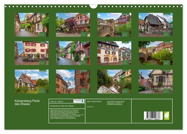 Produktbild: Kaisersberg Perle des Elsass (Wandkalender 2026 DIN A3 quer), CALVENDO Monatskalender