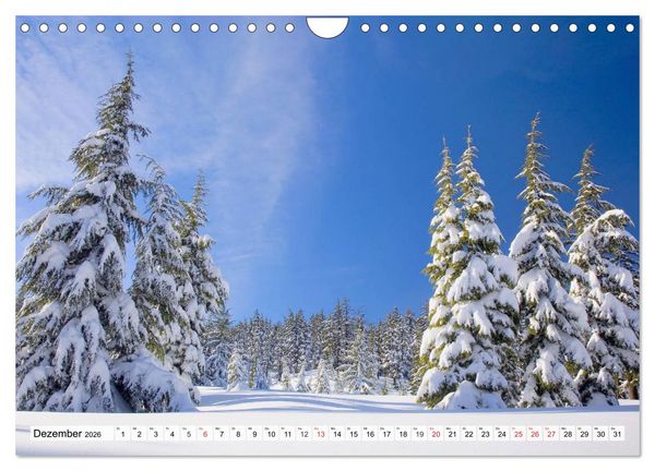 Produktbild: Winter. Zauberhafte Schneelandschaften (Wandkalender 2026 DIN A4 quer), CALVENDO Monatskalender