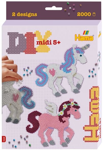 Produktbild: Hama 3448 - Kleine Geschenkpackung Traumpferde, B&uuml;gelperlen midi, 2000 St&uuml;ck
