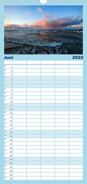 Produktbild: Familienplaner Ostsee im Winter (Wandkalender 2022 , 21 cm x 45 cm, hoch)