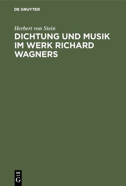 Produktbild: Dichtung und Musik im Werk Richard Wagners