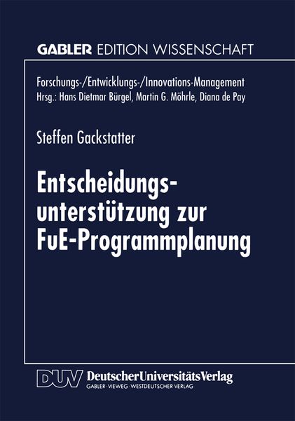 Produktbild: Entscheidungsunterst&uuml;tzung zur FuE-Programmplanung