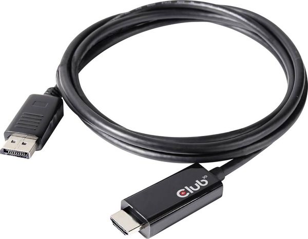 Club3D DisplayPort / HDMI Adapterkabel DisplayPort Stecker, HDMI-A Stecker 2.00 m Silber CAC-1082 DisplayPort-Kabel