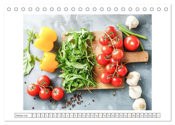 Produktbild: Mediterrane K&uuml;che (Tischkalender 2026 DIN A5 quer), CALVENDO Monatskalender