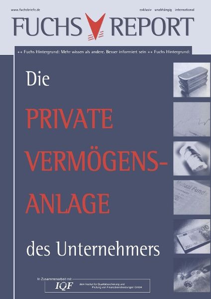 Produktbild: Die private Verm&ouml;gensanlage des Unternehmers