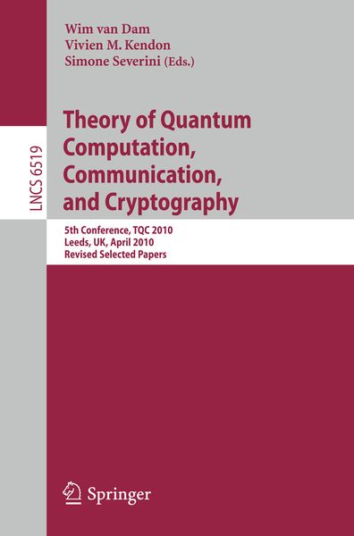 Produktbild: Theory of Quantum Computation, Communication and Cryptography