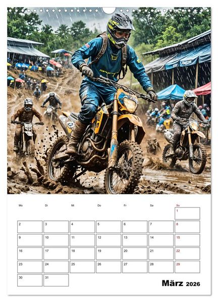 Produktbild: Vollgas und Adrenalin - Motocross-Action pur! (Wandkalender 2026 DIN A3 hoch), CALVENDO Monatskalender