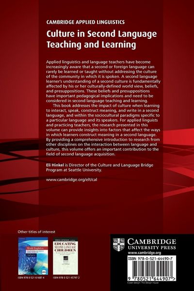 Produktbild: Culture in Second Language Teaching and Learning