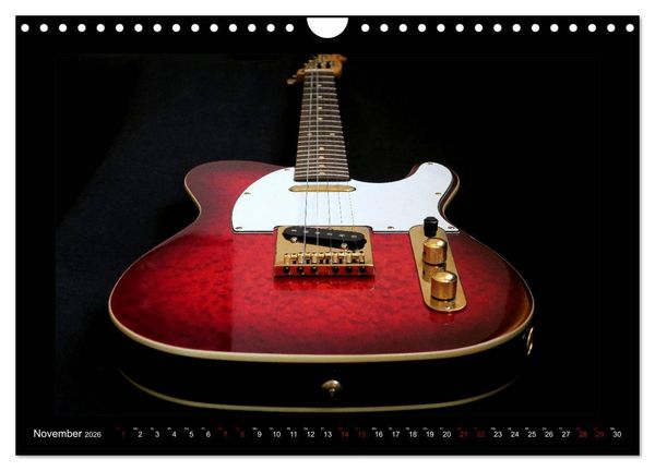Produktbild: Rockgitarren im Blitzlicht (Wandkalender 2026 DIN A4 quer), CALVENDO Monatskalender
