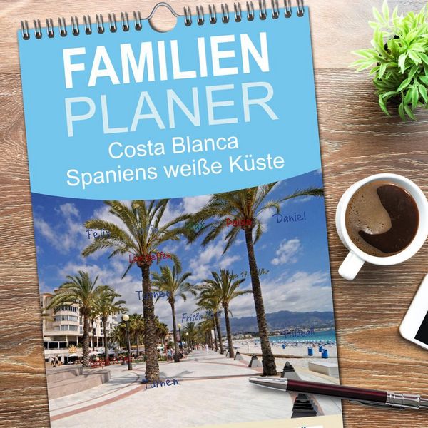 Produktbild: Familienplaner 2026 - Costa Blanca - Spaniens wei&szlig;e K&uuml;ste mit 5 Spalten (Wandkalender, 21 x 45 cm) CALVENDO