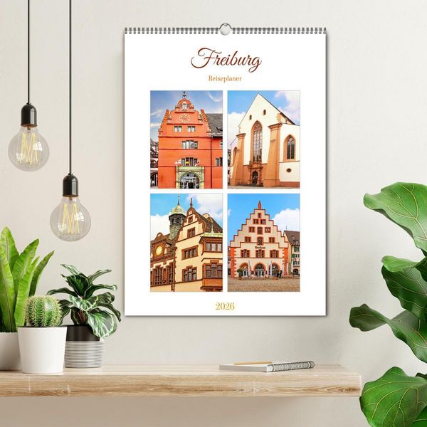 Produktbild: Freiburg - Reiseplaner (Wandkalender 2026 DIN A2 hoch), CALVENDO Monatskalender
