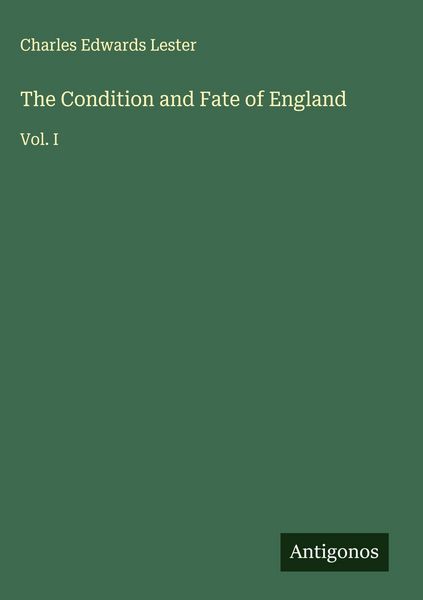 Produktbild: The Condition and Fate of England