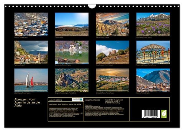 Produktbild: Abruzzen, vom Apennin bis an die Adria (Wandkalender 2026 DIN A3 quer), CALVENDO Monatskalender