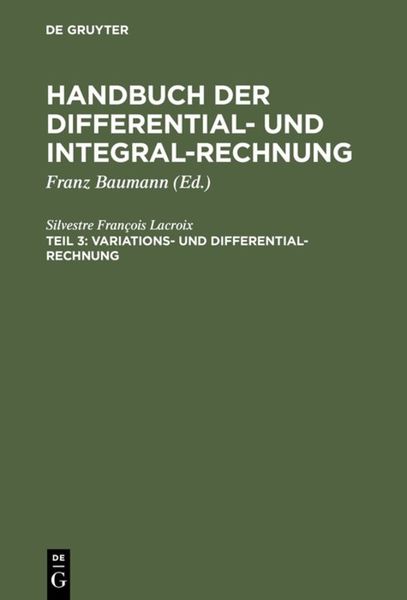 Produktbild: Variations- und Differential- Rechnung