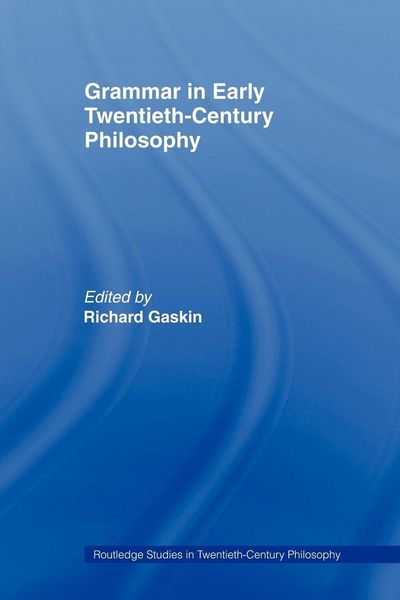 Produktbild: Grammar in Early Twentieth-Century Philosophy