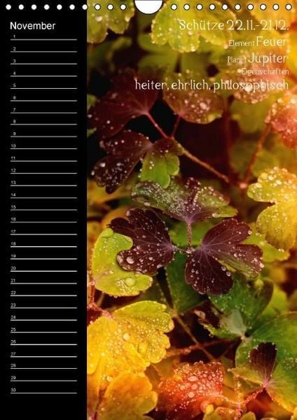 Produktbild: Naturbilder mit Sternzeichen / Geburtstagskalender (Wandkalender immerw&auml;hrend DIN A4 hoch)