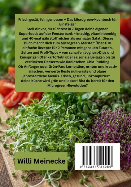 Produktbild: Das Microgreen-Kochbuch f&uuml;r Einsteiger