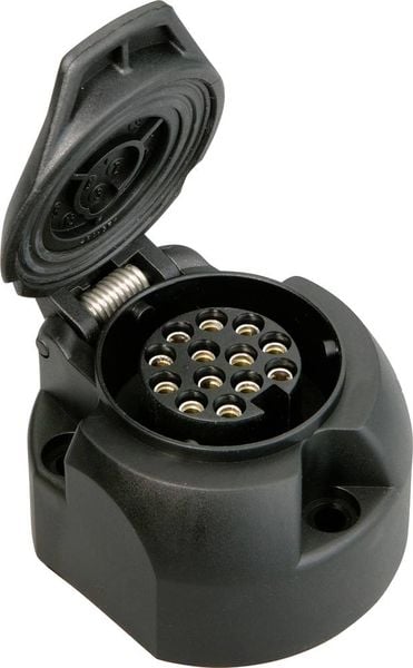 IWH 010209 Anhänger-Steckdose [Steckdose 13polig - Stecker 13polig] Kunststoff