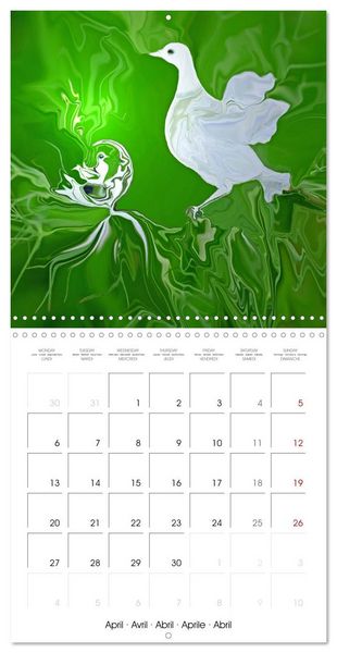 Produktbild: Des r&ecirc;ves f&eacute;eriques - Peinture digitale (Calendrier mural carr&eacute; 2026 30x30 cm) Calendrier double avec une page pour vos prises de notes