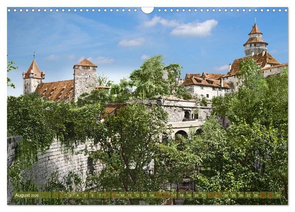 Produktbild: N&uuml;rnberg zur Kaiserzeit in Farbe - Fotos neu restauriert und koloriert (Wandkalender 2026 DIN A3 quer), CALVENDO Monatskalender