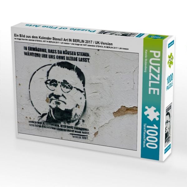 CALVENDO Puzzle Ein Bild aus dem Kalender Stencil Art IN BERLIN 2017 / UK-Version | 1000 Teile Lege-Größe 64x48cm Foto-Puzzle für glückliche Stunden