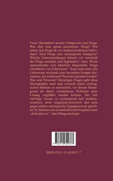 Produktbild: Ding &ndash; Substanz &ndash; Person