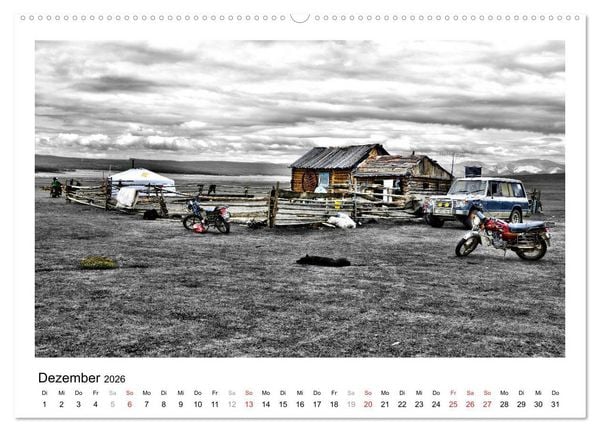 Produktbild: Mongolei &ndash; Mit anderen Augen (hochwertiger Premium Wandkalender 2026 DIN A2 quer), Kunstdruck in Hochglanz