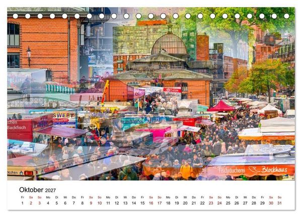 Produktbild: Hamburg Events (Tischkalender 2027 DIN A5 quer), CALVENDO Monatskalender