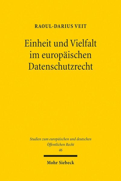 Produktbild: Einheit und Vielfalt im europ&auml;ischen Datenschutzrecht
