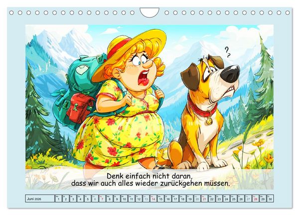 Produktbild: Frauchen und Hund. Witzige Cartoons vom t&auml;glichen Chaos (Wandkalender 2026 DIN A4 quer), CALVENDO Monatskalender