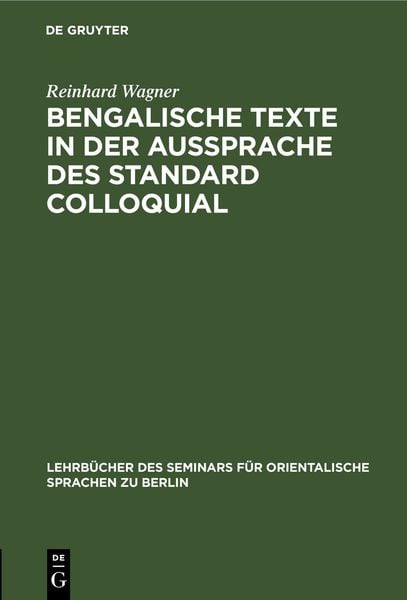 Produktbild: Bengalische Texte in der Aussprache des Standard Colloquial