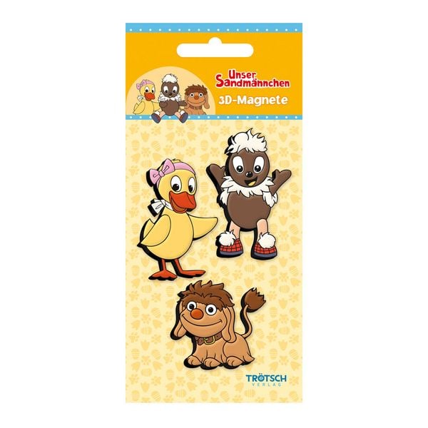 Produktbild: TR&Ouml;TSCH - Unser Sandm&auml;nnchen 3er Set 3D-Magnete Drei Freunde Magnete